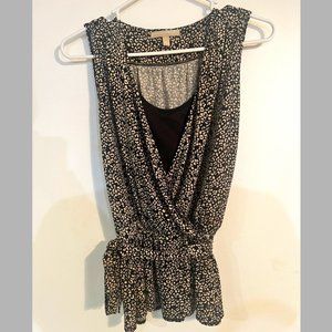 Cross Over Small Leopard Print Tank - Banana Republic - Size S